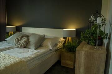 Фото номера Двухместный номер с 1 кроватью и балконом Апарт-отели Natural Hotel - Ekologiczny Hotel z Plażą Na Wyspie г. Оструда 4